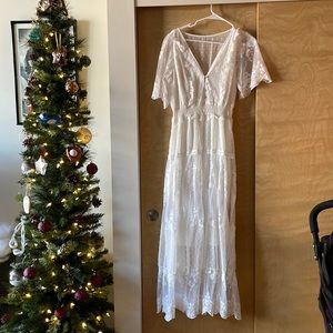 White lace dress